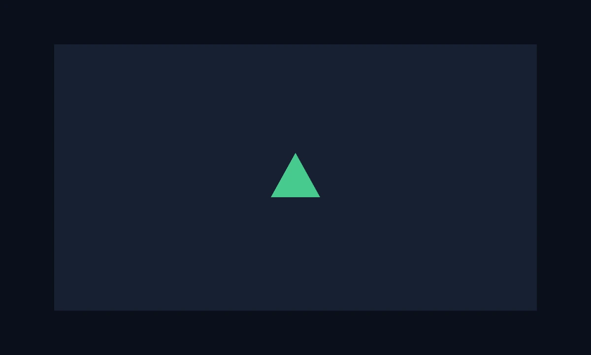 第一个三角形的 Unity 实际结果